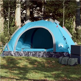 vidaXL Tente de camping 2 personnes bleu libération rapide