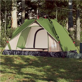 vidaXL Tente de camping à dôme 2 personnes vert libération rapide