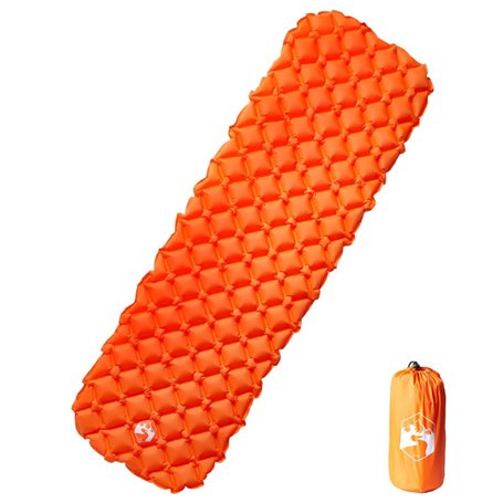 vidaXL Matelas de camping gonflable 1 personne orange 190x58x6 cm