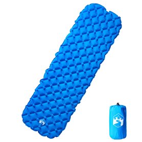 vidaXL Matelas de camping gonflable 1 personne bleu 190x58x6 cm