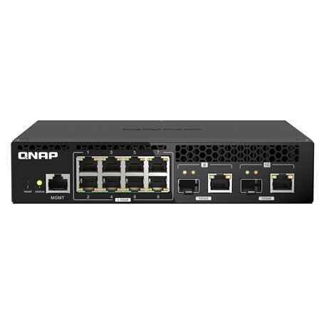 QNAP QSW-M2108R-2C commutateur réseau Géré L2 2.5G Ethernet (100/1000/2500) Connexion Ethernet