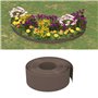 vidaXL Bordure de jardin marron 10 m 20 cm polyéthylène