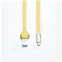 C ble Poule USB/micro USB plat 1m jaune - Connecteurs en zinc
