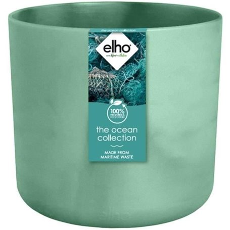 ELHO The Ocean Collection Pot de fleurs ronde 22 - Vert - Ø 22 x H 20 cm - intérieur - 100% recyclé