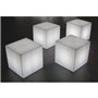 Cube lumineux tabouret filaire pour extérieur LED - LUMISKY - Carry W40 - Blanc - 10W - Hauteur 40cm