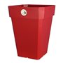 RIVIERA Pot carré Soleilla en plastique 39x39x53cm - 49l - Rouge