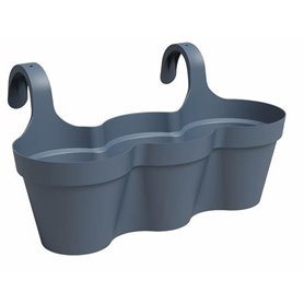 Pot ARTEVASI - CAPRI TRIPLE - Balcon - Bleu Ardoise - L54 x P30