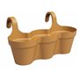 Pot ARTEVASI - CAPRI TRIPLE - Balcon - Jaune miel - L54 x P30