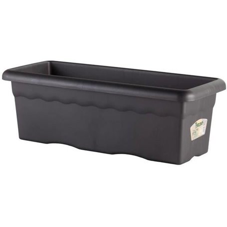 PLASTIKEN Jardiniere rectangulaire - 80 X 33 cm - Anthracite