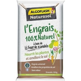 Engrais 100% Naturel Complet a base de Fass de Scarabée - ALGOFLASH NATURASOL - 10 kg