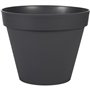 EDA Pot de fleur rond Toscane - Ø 40 x H 32 cm - 23 L - Gris anthracite