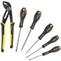 Jeu de 6 Outils - - STANLEY FATMAX - FMHT0-62639 - Pince Multiprise a Verrouillage 250 mm + Tournevis Electricien + Phil