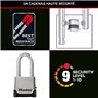 Cadenas Haute Sécurité - MASTER LOCK - M176EURDLH - Zinc - Anse XL - Extérieur