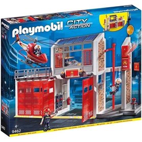 PLAYMOBIL 9462 Caserne de pompiers avec hélicoptere