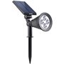 Spot solaire extérieur étanche - LUMISKY - 4 LEDs blanches - 200 Lm - Tete pivotante a 90°C