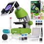 Microscope 40x-640x - BRESSER JUNIOR - Éclairage LED - kit d'expérimentation - vert