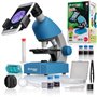 Microscope 40x-640x - BRESSER JUNIOR - Éclairage LED - kit d'expérimentation - bleu