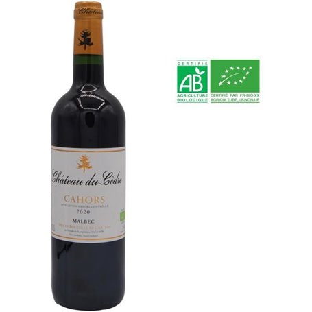 Château du Cedre 2020 Cahors Malbec - Vin de rouge du Sud-Ouest - Bio