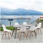 Lot de 2 chaises de jardin en PP - Blanc - 50 x 55 x 85,5 cm