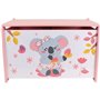 Coffre a jouets en bois pour enfant - FUN HOUSE - CALLY MIMI KOALA - Rose - 40x58x36 cm