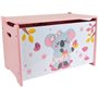 Coffre a jouets en bois pour enfant - FUN HOUSE - CALLY MIMI KOALA - Rose - 40x58x36 cm