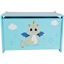 Coffre a jouets en bois LEON LE DRAGON - FUN HOUSE - ± 40 x 58 x 36 cm - Bleu