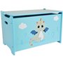 Coffre a jouets en bois LEON LE DRAGON - FUN HOUSE - ± 40 x 58 x 36 cm - Bleu