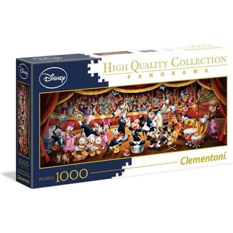Clementoni - Puzzle panorama Disney Orchestra - 1000 pieces - Fabriqué en Italie