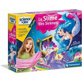 Clementoni - Science & Jeu - Kit scientifique pour fabriquer du slime sirene - A partir de 8 ans