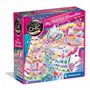 Clementoni - Crazy Chic - Coffret créatif Licorne - Créer tes bracelets en perles colorés avec charms et pompoms - Dés 7ans