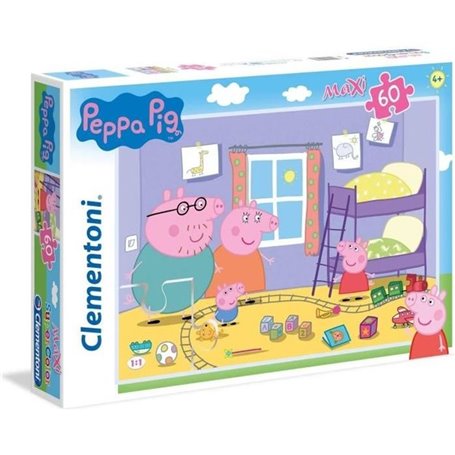 Puzzle Peppa Pig - - Clementoni 60 pieces Maxi - Pour Enfant de 4 ans et plus - Fabriqué en Italie