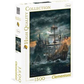 Clementoni - Puzzle - Le bateau pirate - 1500 pieces - Fabriqué en italie