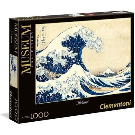 Clementoni  - Puzzle 1000 pieces - Hokusai : La Vague - Collection Museum - Fabriqué en italie