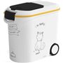 CURVER Conteneur a croquettes pour chat avec roulettes 12 kg - 35L - Le diner et servi