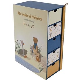 Coffret - DOMIVA - AU FIL DE L'EAU - Boîte a trésors + Journal de naissance