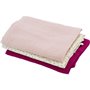 Lot de 3 langes Bambou - DOMIVA - 1 Imprimé + 2 Uni - Rose grenadine - 60x60 cm