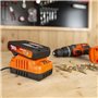 Batterie et Chargeur - Dual Power - POWDP90620 - Batterie 2,0Ah de 20V et chargeur 2A - Pour outils de bricolage sans Fi