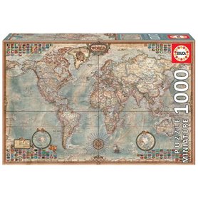 Puzzle Le Monde 1000 pieces - EDUCA - Voyage et cartes - Adulte - 12 ans