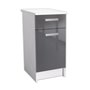 START Caisson bas de cuisine L 40 cm - Gris brillant