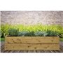 Jardinieres a fleurs EKJU - 75x18xh20 cm - Traitées en autoclave brun