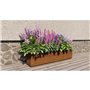 Jardinieres a fleurs EKJU - 95x18xh20 cm - Traitées en autoclave brun