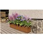 Jardinieres a fleurs EKJU - 95x18xh20 cm - Traitées en autoclave brun