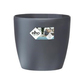 ELHO Brussels Pot de fleurs rond Roues 47 - Noir - Ø 47 x H 44 cm - intérieur - 100% recyclé