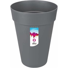 Pot de fleur Elho Plastique Rond Loft Urban Gris anthracite Ø 34 x 45