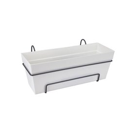 Elho Loft Urban Balconniere Allin1 50 - Blanc - L 49 x B 27 x H 21 cm - Balconextérieur - 100% recyclé