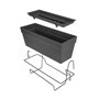 Elho Loft Urban Balconniere Allin1 50 - Noir - L 49 x B 27 x H 21 cm - Balconextérieur - 100% recyclé