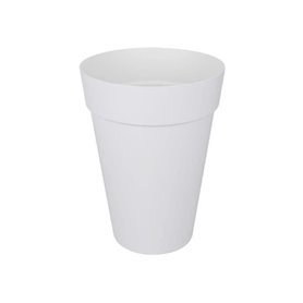 ELHO Loft Urban Pot de fleurs rond Haut 42 - Blanc - Ø 42 x H 56 cm - extérieur - 100% recyclé