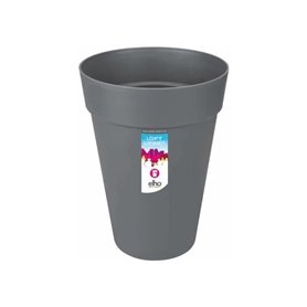 ELHO Loft Urban Pot de fleurs rond Haut 42 - Noir - Ø 42 x H 56 cm - extérieur - 100% recyclé