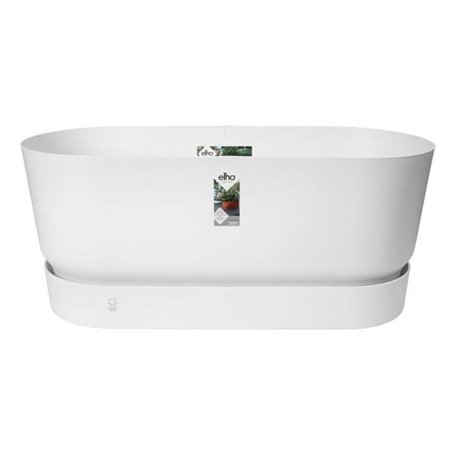 Jardiniere - ELHO - Greenville Terrase 80 Roues - Blanc - 78 x 35