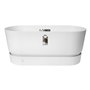 Jardiniere - ELHO - Greenville Terrase 80 Roues - Blanc - 78 x 35